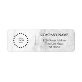Étiquette Business Logo Custom Return Address Label (Devant)