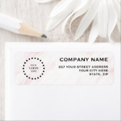 Étiquette Business Logo Custom Return Address Label (En situation)