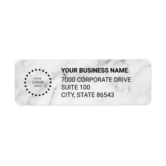 Étiquette Business Logo Custom Return Address Label (Devant)