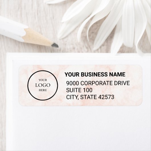 Étiquette Business Logo Custom Return Address Label (En situation)