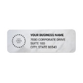 Étiquette Business Logo Custom Return Address Label (Devant)