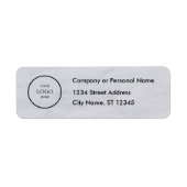 Étiquette Business Logo Custom Return Address Label (Devant)