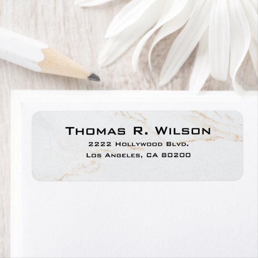 Étiquette Business Logo Custom Return Address Label (En situation)