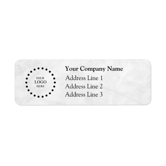 Étiquette Business Logo Custom Return Address Label (Devant)