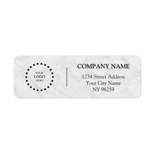 Étiquette Business Logo Custom Return Address Label (Devant)