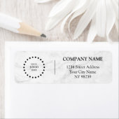 Étiquette Business Logo Custom Return Address Label (En situation)