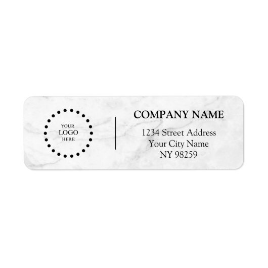 Étiquette Business Logo Custom Return Address Label (Devant)