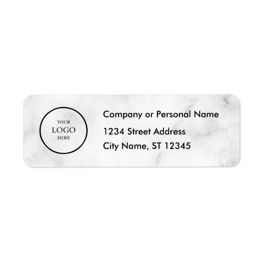 Étiquette Business Logo Custom Return Address Label (Devant)