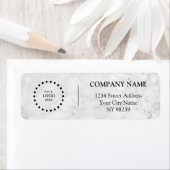 Étiquette Business Logo Custom Return Address Label (En situation)