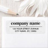 Étiquette Business Logo Custom Return Address Label (En situation)