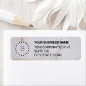 Étiquette Business Logo Custom Return Address Label (En situation)