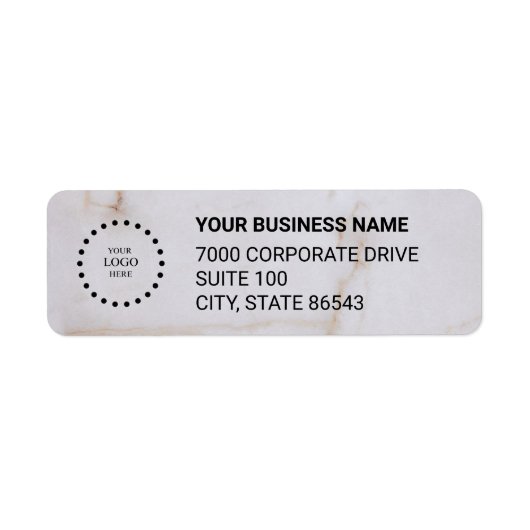 Étiquette Business Logo Custom Return Address Label (Devant)