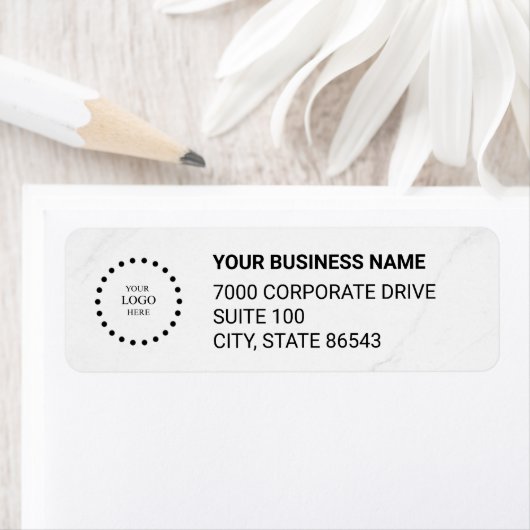 Étiquette Business Logo Custom Return Address Label (En situation)