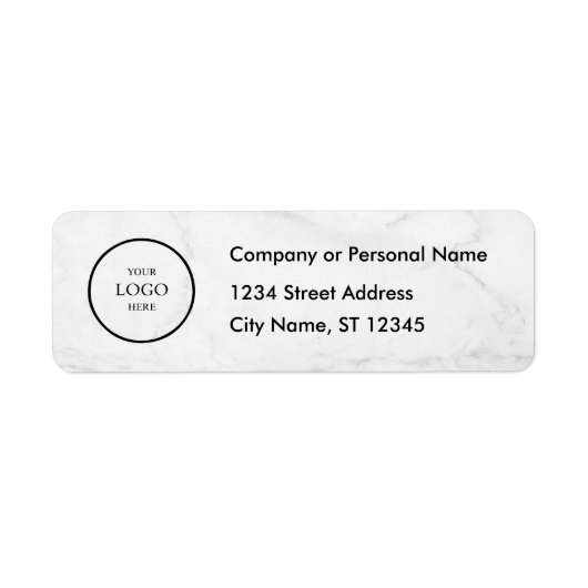 Étiquette Business Logo Custom Return Address Label (Devant)