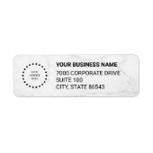 Étiquette Business Logo Custom Return Address Label (Devant)
