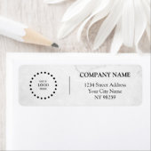 Étiquette Business Logo Custom Return Address Label (En situation)