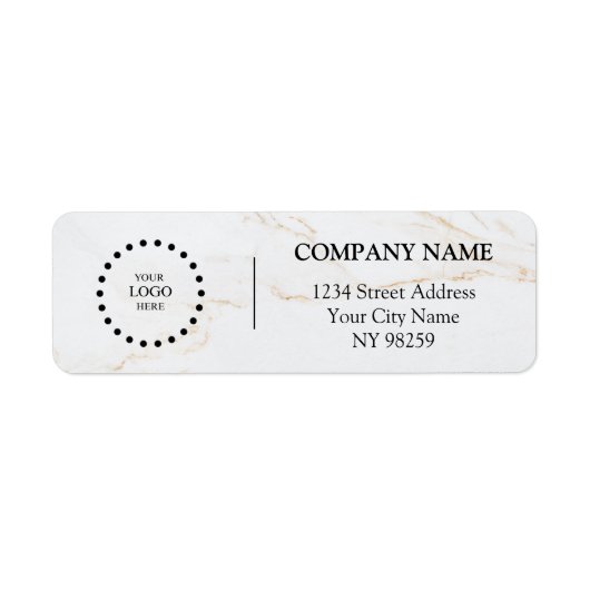 Étiquette Business Logo Custom Return Address Label (Devant)