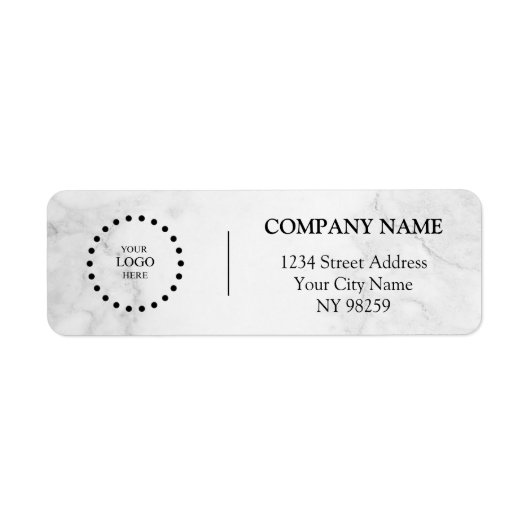 Étiquette Business Logo Custom Return Address Label (Devant)