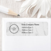 Étiquette Business Logo Custom Return Address Label (En situation)