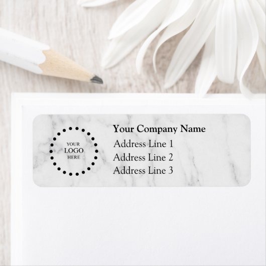 Étiquette Business Logo Custom Return Address Label (En situation)