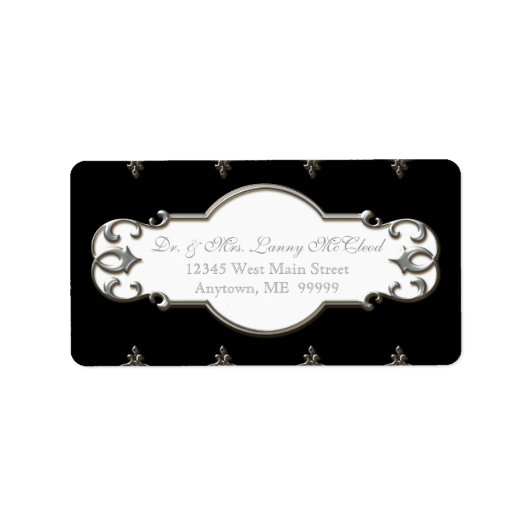 Étiquette Business Shipping Classic Baroque Swirl Circle (Devant)