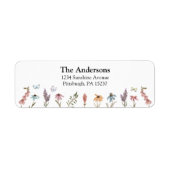 Étiquette Butterfly Flower Garden Return Address Label (Devant)