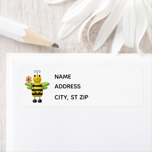 Étiquette Buzzy Bee Return Address Lables (En situation)