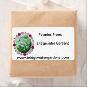Étiquette BW Gardens Logo, Bridgewater Gardens, Peonies F... (En situation)