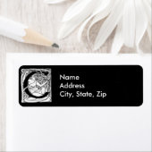 Étiquette C-Art Nouveau Lady Initial (En situation)