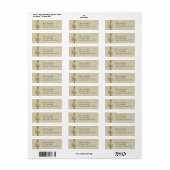 Étiquette C - Monogramme d'élégance en ivoire (Feuille entière)
