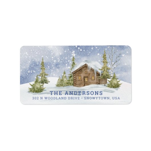 Étiquette Cabine de journal de neige (Devant)