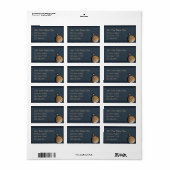 Étiquette Câbles d'adresse en temps bleu (Feuille entière)