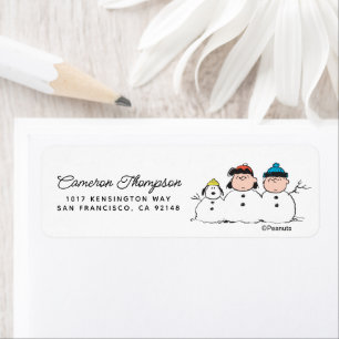 Étiquette cacahuètes   3 Personne Snowman