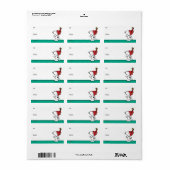 Étiquette cacahuètes | Balise cadeau Casquette de Snoopy Win (Feuille entière)