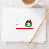 Étiquette cacahuètes | Balise cadeau Snoopy Christmas Wreath (En situation)