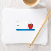 Étiquette cacahuètes | Balise Cadeau Snoopy's Dog House With (En situation)