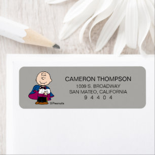 Étiquette cacahuètes Count Charlie Brown