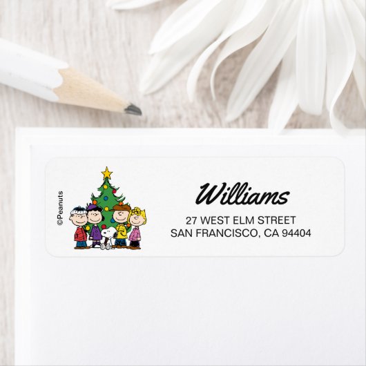 Étiquette cacahuètes | La Bande autour de l'arbre de Noël (En situation)