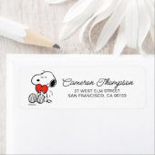 Étiquette cacahuètes | Saint Valentin | Snoopy Heart Hug (En situation)