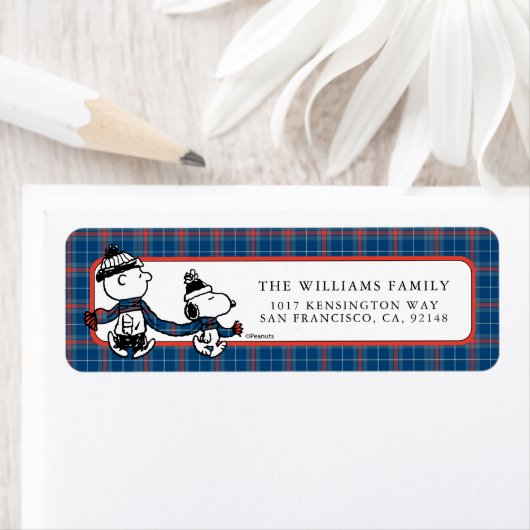 Étiquette cacahuètes | Snoopy & Charlie Brown Winter Scarf (En situation)