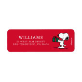 Étiquette cacahuètes | Snoopy Christmas Gift Giver (Devant)