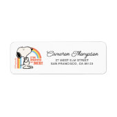 Étiquette cacahuètes | Snoopy Je suis fier de moi (Devant)