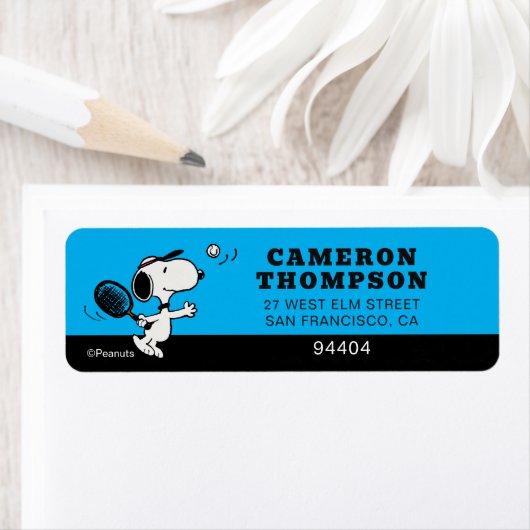 Étiquette cacahuètes | Snoopy Joue Au Tennis (En situation)