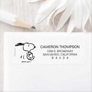 Étiquette cacahuètes Snoopy Running