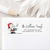 Étiquette cacahuètes | Snoopy Santa Claus Accordian (En situation)