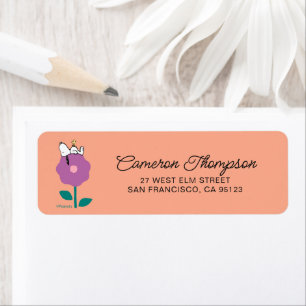 Étiquette cacahuètes Snoopy & Woodstock Flower Whististle