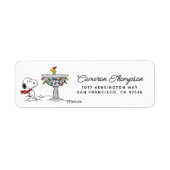 Étiquette cacahuètes | Snoopy & Woodstock Froid Birdbath (Devant)