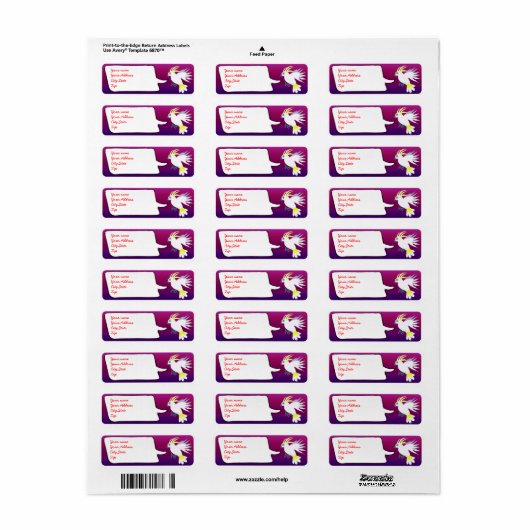 Étiquette cacatoès chatty (Feuille entière)