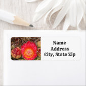 Étiquette Cactus Bloom Bright Pink Flower Desert Adresse (En situation)