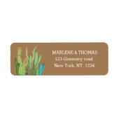 Étiquette Cactus Désert Script Boho Succulent Simple (Devant)